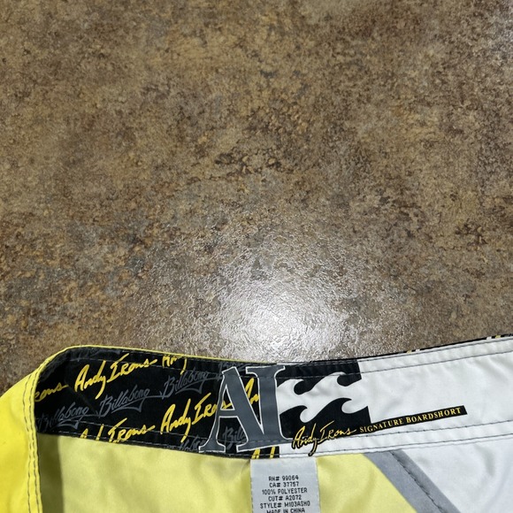 Vintage Y2k Andy Irons Billabong Boardshorts Size 40 Surf Swim Rising Sun - Picture 4 of 10